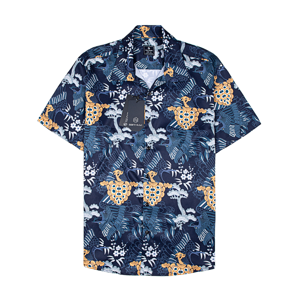 BIGSIZE NAM 80-140KG ÁO SƠ MI HỌA TIẾT PHỐI 01 SN001 2BIG NAVY STAR