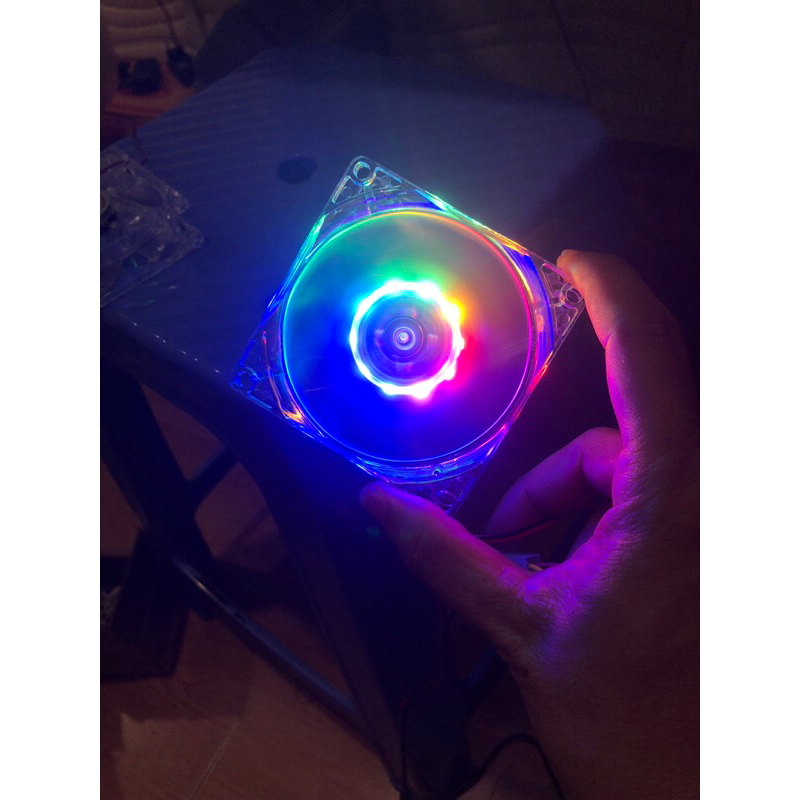 Fan case 80mm trong suốt có đèn led