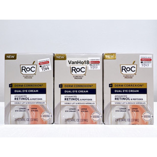 USA_Bộ đôi kem dưỡng mắt săn chắc và giảm nếp nhăn RoC Derm Correxion Dual EYE Cream Advanced Retinol & Peptides