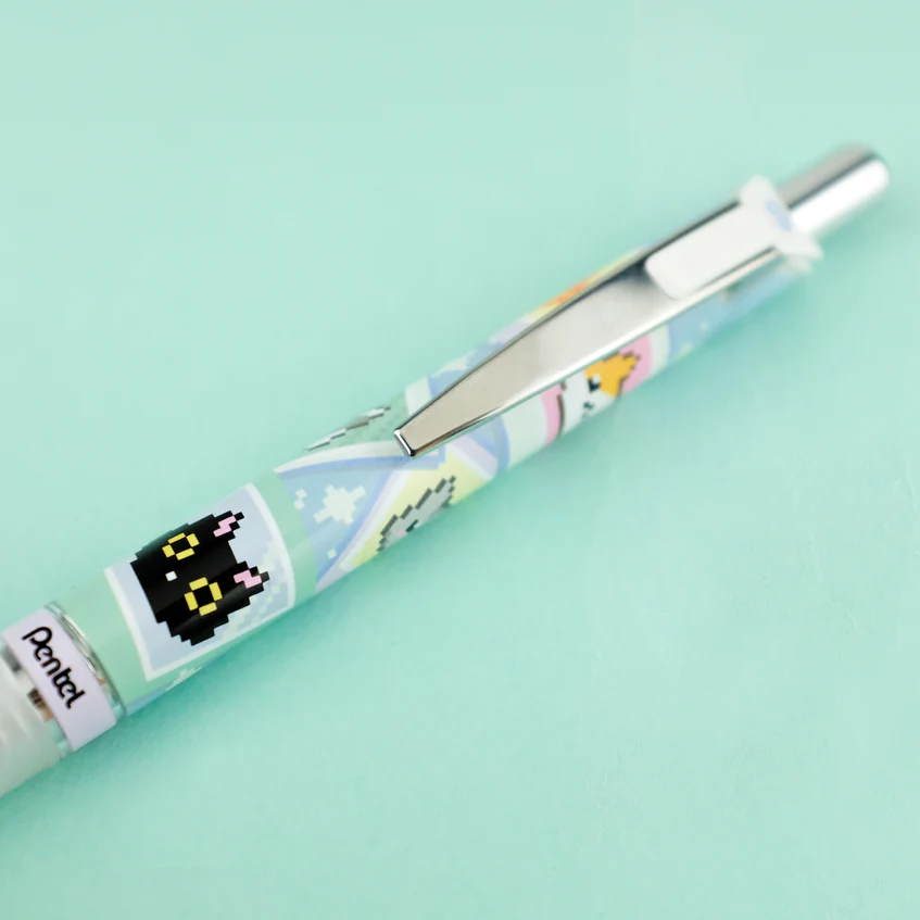 Bút Gel PENTEL Energel Kawaii Pixel II Mực Đen Ngòi 0.5mm - Hàng Chính Hãng BLN75KW