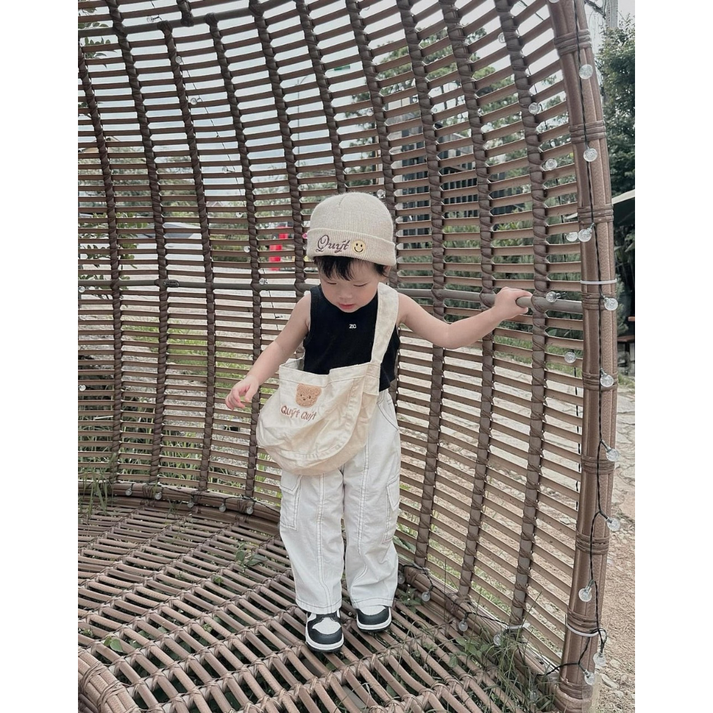 Mũ len THÊU TÊN style Hàn quốc cực chất cho bé