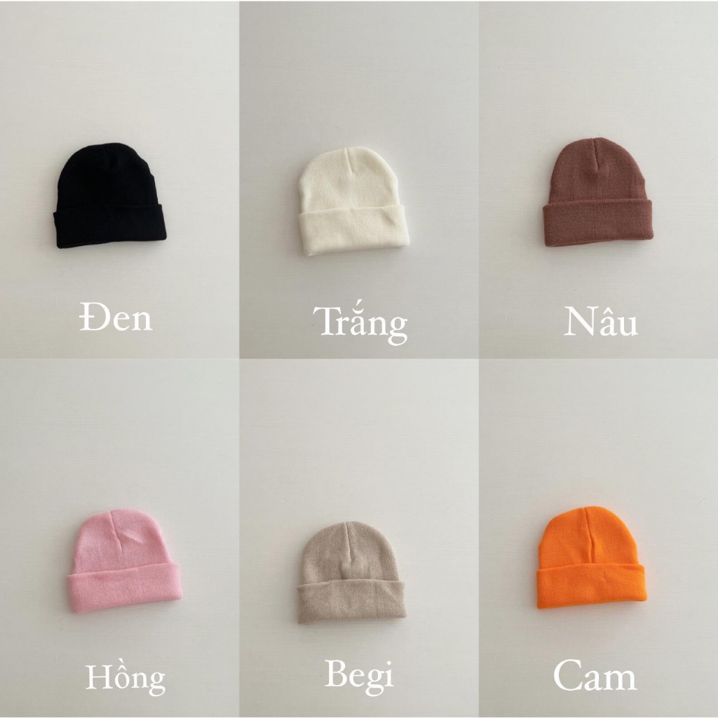 Mũ len THÊU TÊN style Hàn quốc cực chất cho bé