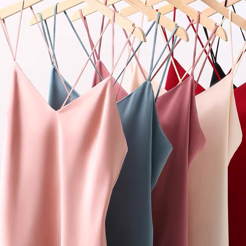 Váy Ngủ Nữ 2 Dây Hegami Vải Lụa Mềm Mại Thiết Kế Hở Lưng Siêu Quyến Rũ | BigBuy360 - bigbuy360.vn