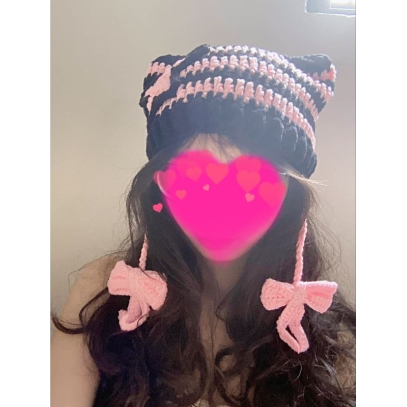 Cat beanie- mũ tai con meo meo trông nghệ nghệ