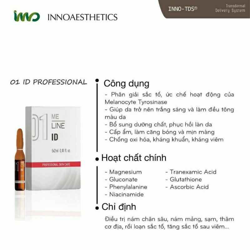 Tinh Chất Innoaesthetics INNO - TDS 01 MELINE ID 6 x 2ml Phục Hồi Da