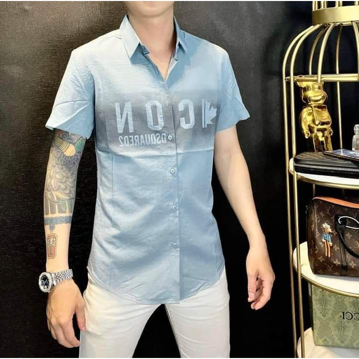Áo sơ mi nam ngắn tay mẫu mới họa tiết đẹp vải đũi dày dặn cao cấp chuẩn form thời trang