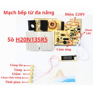 Bo mạch bếp từ đa năng, công suất 2200W