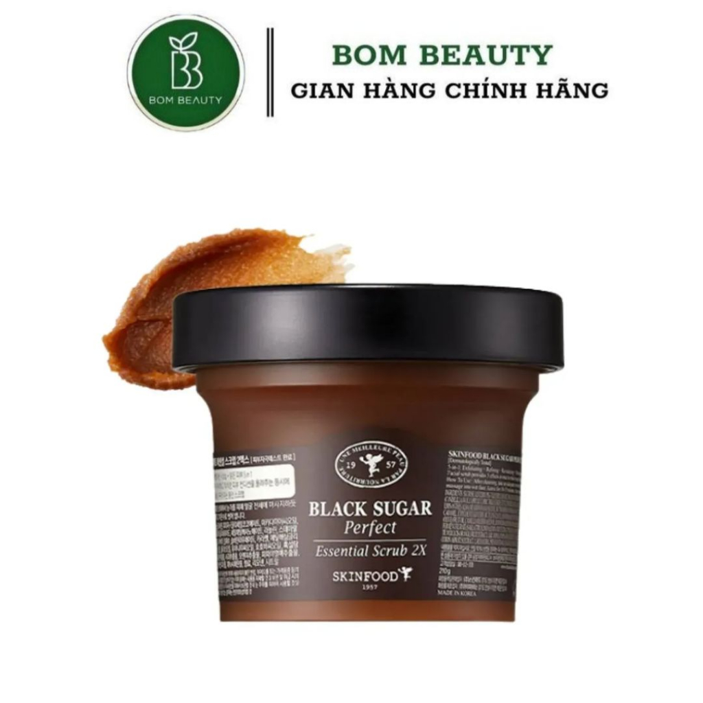Tẩy Tế Bào Chết Skinfood Black Sugar Perfect Essential Scrub 2X - 210G