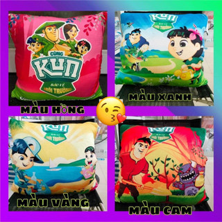 Gối Kun Đa Năng Cho các Bé, Vừa làm gối đầu, gối tựa hay gối xỏ tay giữ ấm Quà Tặng Kun các Bé Thích Mê