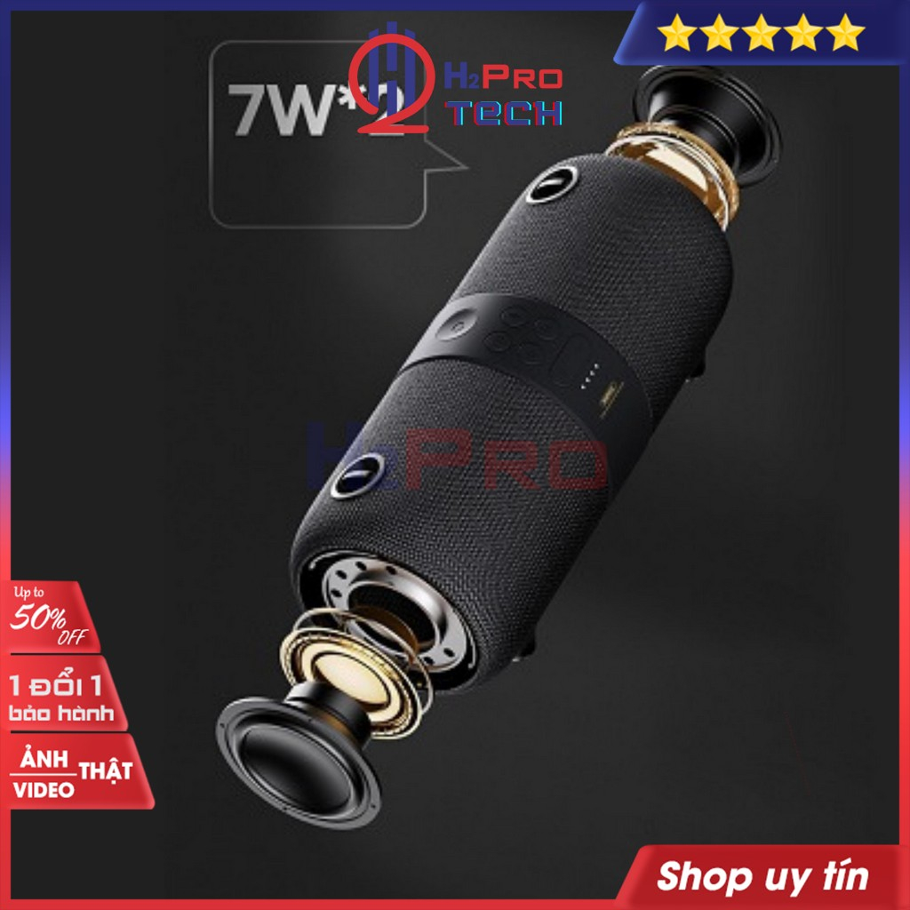 Loa Bluetooth Chống Nước Remax RB-M55 14W, Nhạc Hay-Bass Căng, USB-TF-AUX-FM, Loa Nghe Nhạc Remax Cao Cấp-H2pro Tech