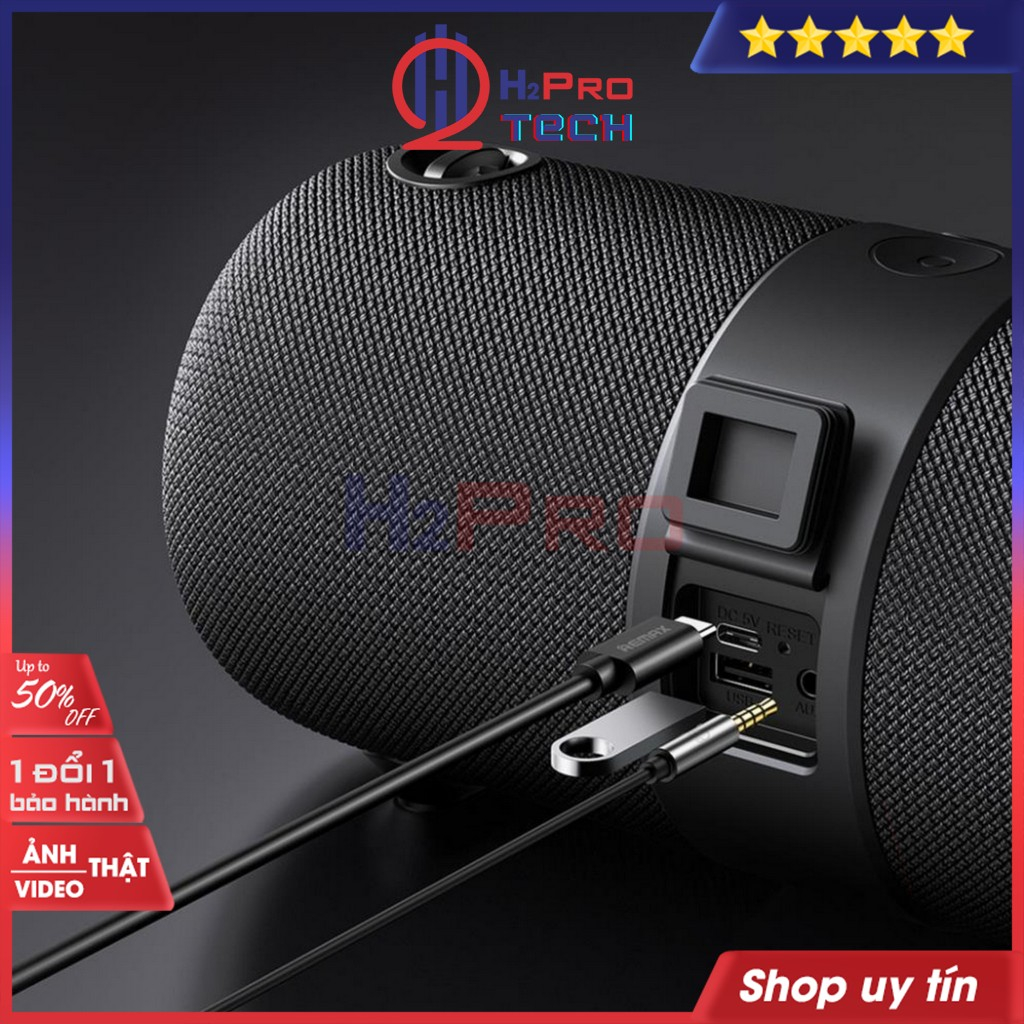 Loa Bluetooth Chống Nước Remax RB-M55 14W, Nhạc Hay-Bass Căng, USB-TF-AUX-FM, Loa Nghe Nhạc Remax Cao Cấp-H2pro Tech