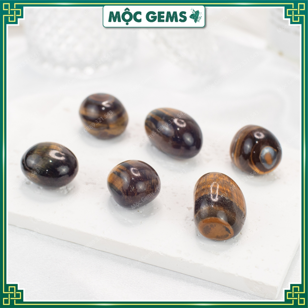 Đá Thanh Tẩy Mắt Hổ Màu Nâu Vàng Rung Bóng , Dùng Trang Trí Nhà Cửa, Làm Đồ Decor, Thanh Tẩy Năng Lượng