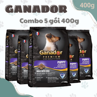 Thức ăn cho chó con hạt ganador puppy 400g vị sữa & dha date mới
