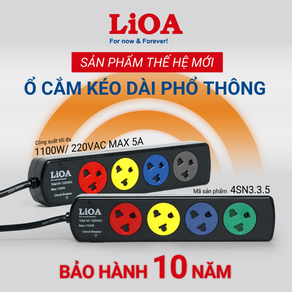 Ổ cắm lioa 4 lỗ