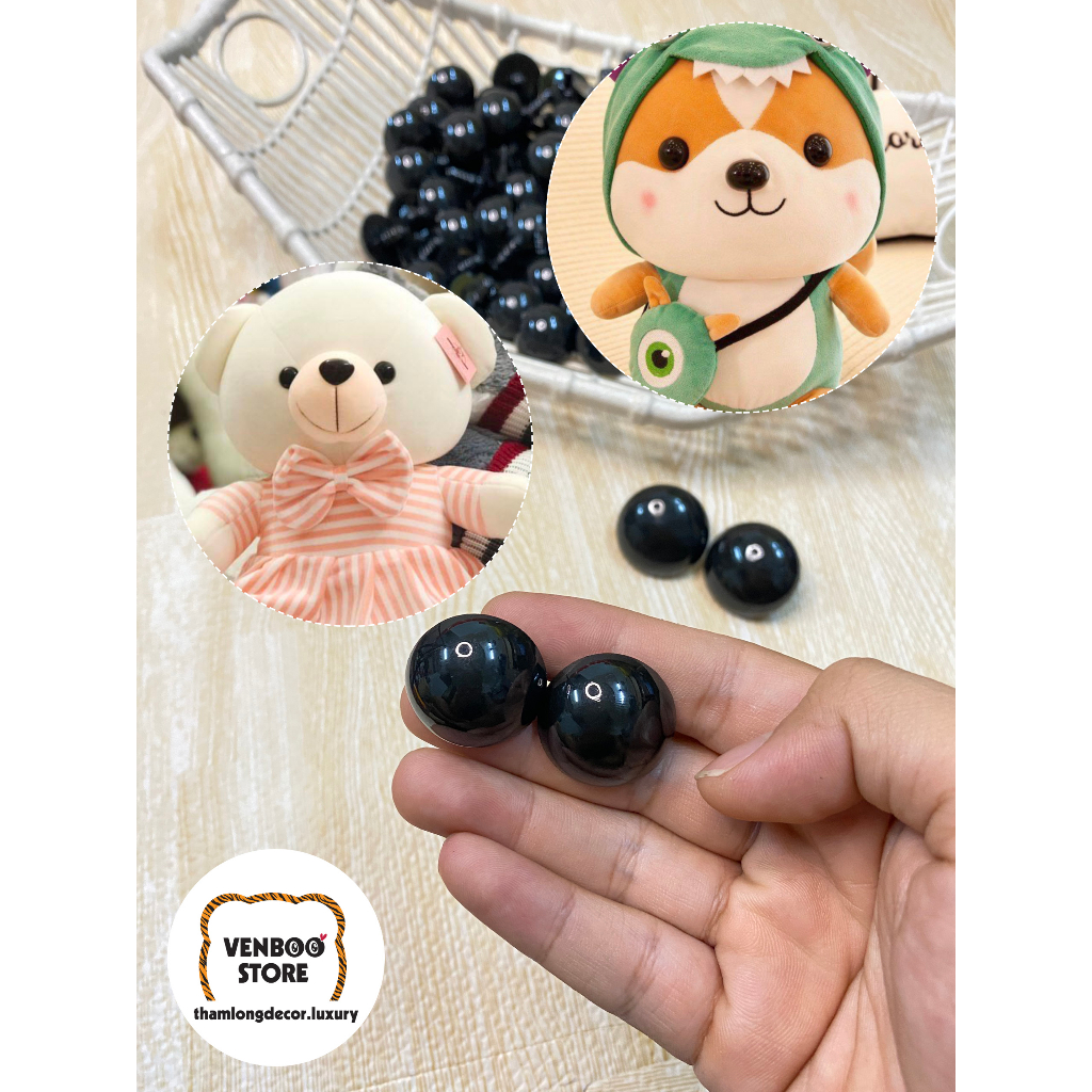 ️👀  100 Mắt Thú Dán | Mắt gấu bông mắt dán | Mắt nhựa gấu bông | Phụ kiện búp bê giá xưởng