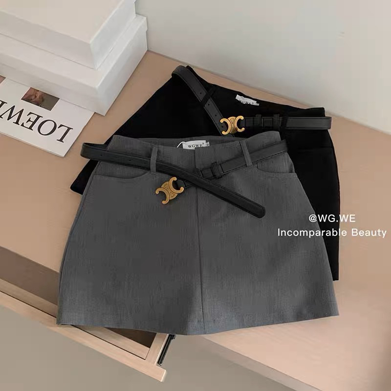 Chân váy ngắn WG.WE mã #3908 kèm belt GNCM2