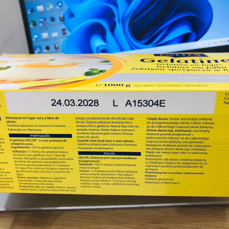 Lá gelatine Gelita Đức
