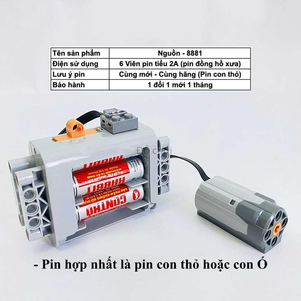 Hộp Nguồn 8881 Tương Thích Bộ Lắp Ráp Lê gô 9686 - Education -Technic