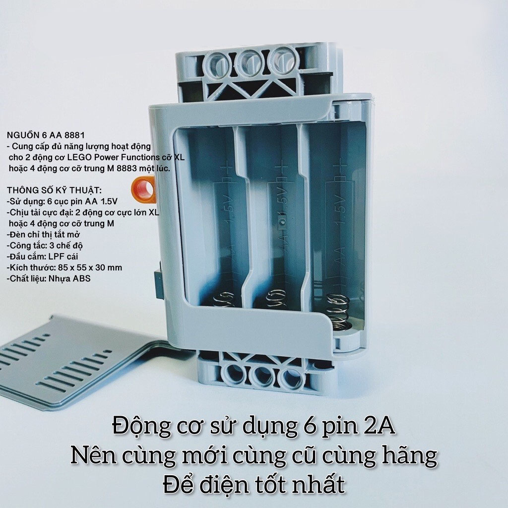 Hộp Nguồn 8881 Tương Thích Bộ Lắp Ráp Lê gô 9686 - Education -Technic