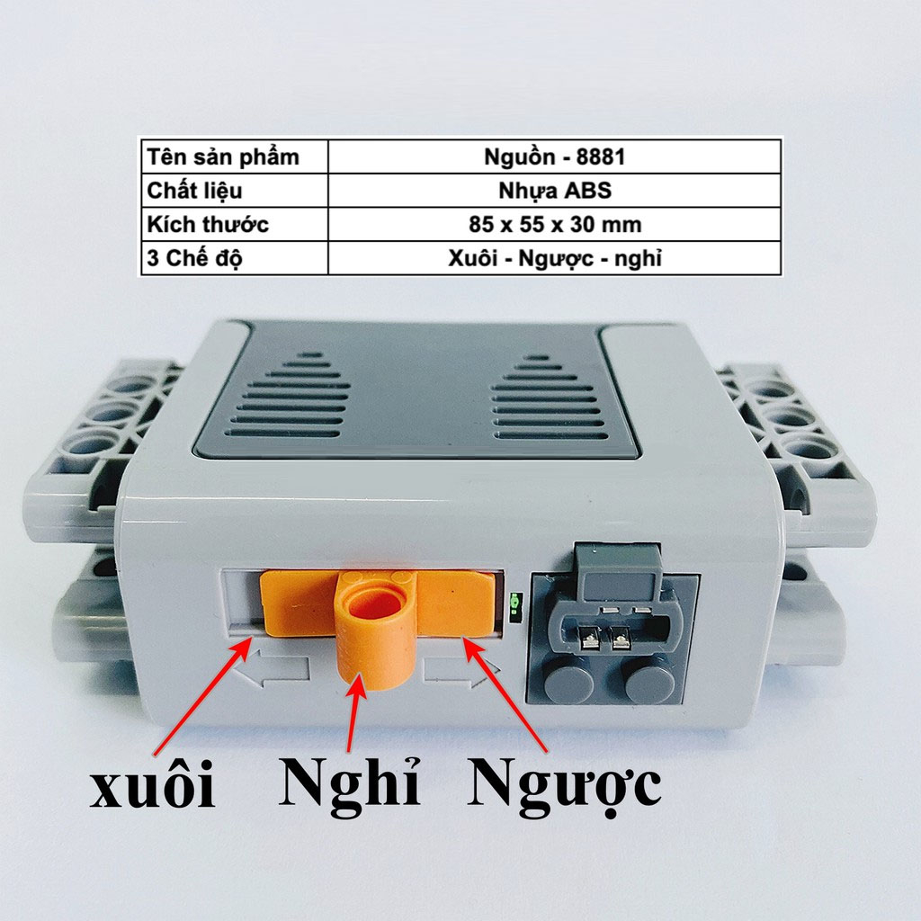Hộp Nguồn 8881 Tương Thích Bộ Lắp Ráp Lê gô 9686 - Education -Technic
