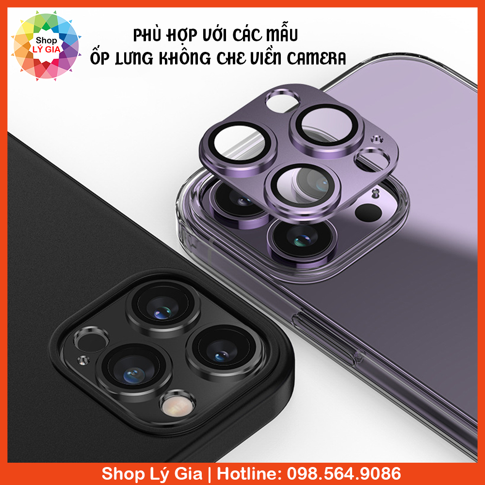 Khung kim loại bảo vệ full cụm camera iPhone 15 Pro Max / 14 Pro Max / 15 Plus