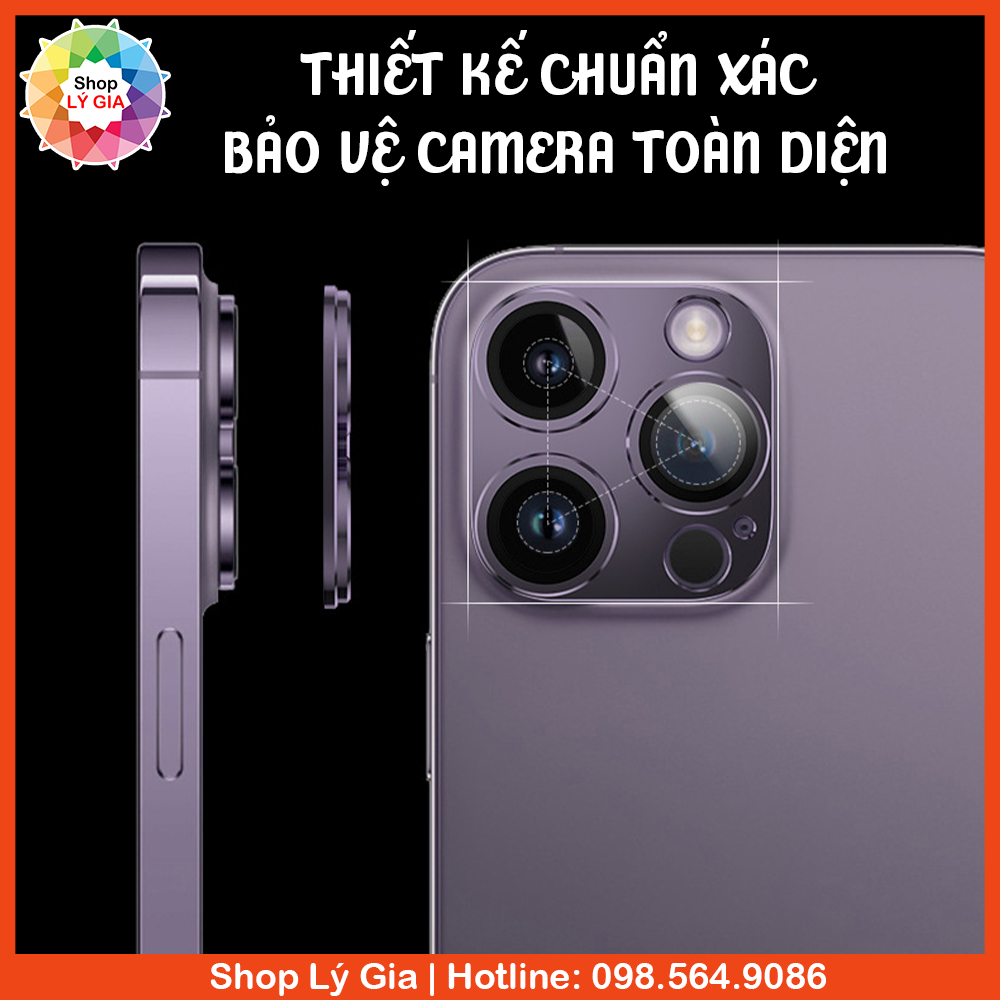 Khung kim loại bảo vệ full cụm camera iPhone 15 Pro Max / 14 Pro Max / 15 Plus