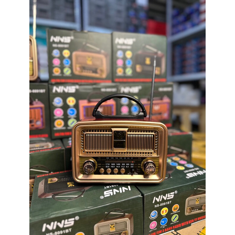 Đài radio SN-8091 BT có bluetooth AM/FM/SW Radio có cổng usb xịn xò quà tặng cho người cao tuổi