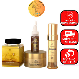 Combo Giảm Nám Mờ Thâm. kem face + serum + chống nắng + cao nghệ