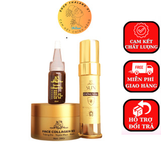 Combo 3 Face Chống Lão Hóa.kem face + serum + kem chống nắng