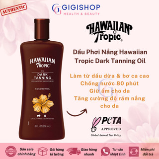 [Bill US] Dầu phơi nắng Dark Tanning Oil Hawaiian Tropic 236ml