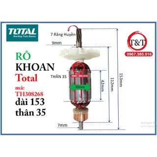 Rô to máy khoan total mã 308268, th308268, th308268-sp-68-t