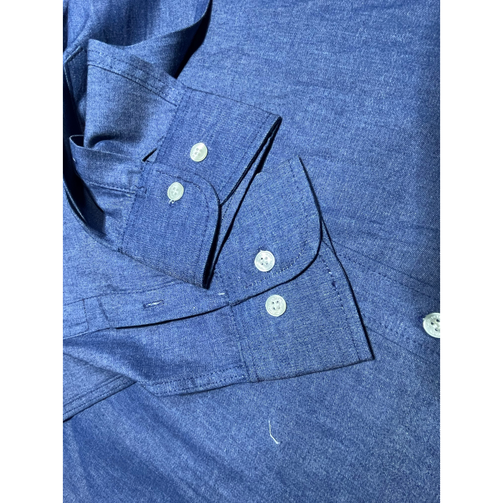 ÁO SƠ MI NAM , NỮ ,CHẤT OXFORD , MÀU DENIM ,DÀI TAY, KHÔNG TÚI CHUẨN PHONG CÁCH CHÂU ÂU