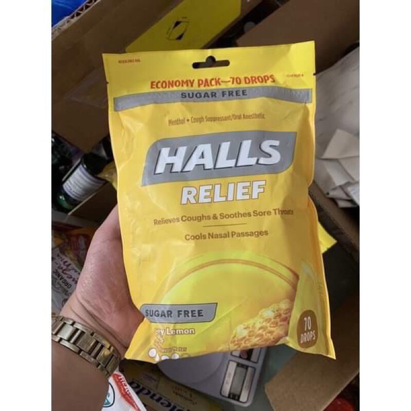 Date 10/24 Kẹo the HALLS RELIEF không đường 70 viên