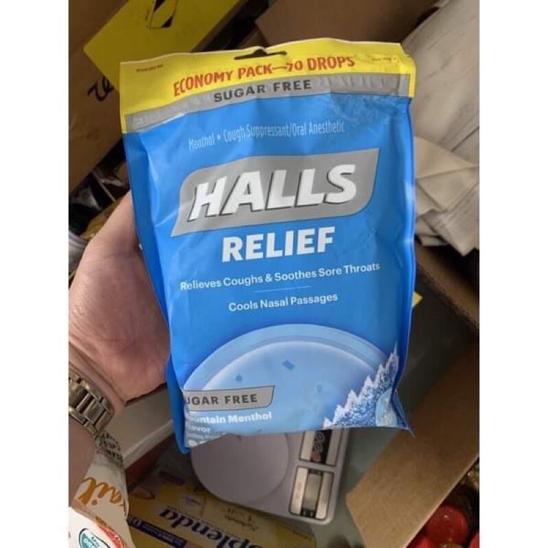 Date 10/24 Kẹo the HALLS RELIEF không đường 70 viên