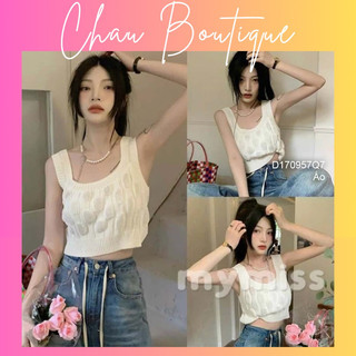 Áo len 2 dây bảng phối hoạ tiết hàng nhập QC!
