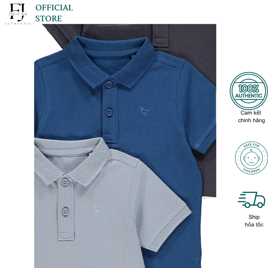 Áo phông bé trai GEORGE Áo polo gai ngắn tay chất liệu cotton chính hãng cho bé 1-10 tuổi
