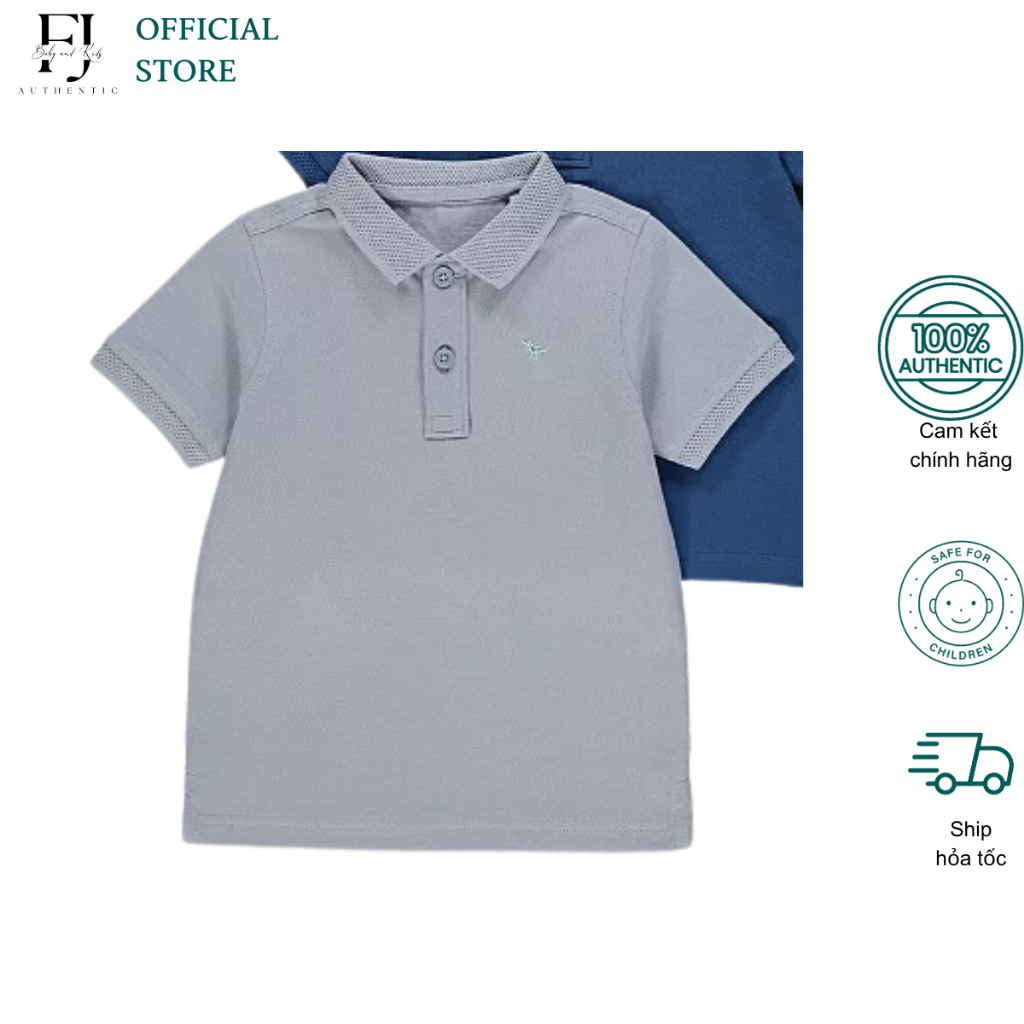 Áo phông bé trai GEORGE Áo polo gai ngắn tay chất liệu cotton chính hãng cho bé 1-10 tuổi