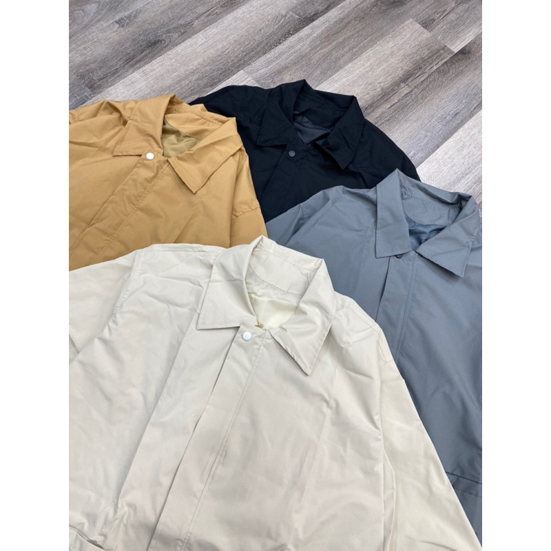 Áo gió tay bo cổ bẻ