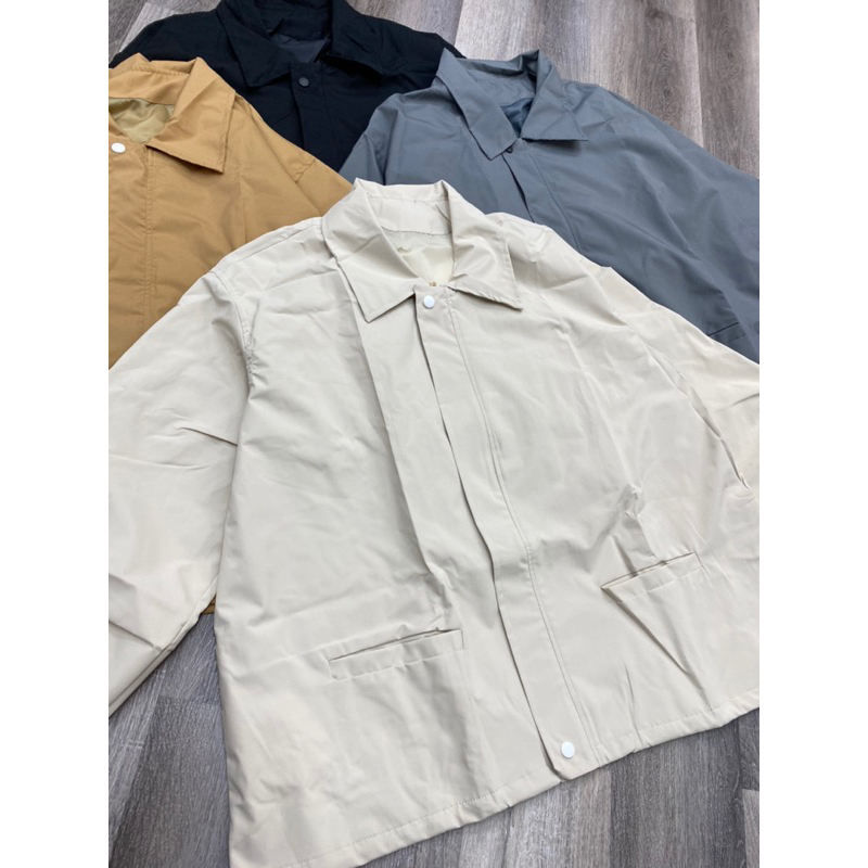 Áo gió tay bo cổ bẻ