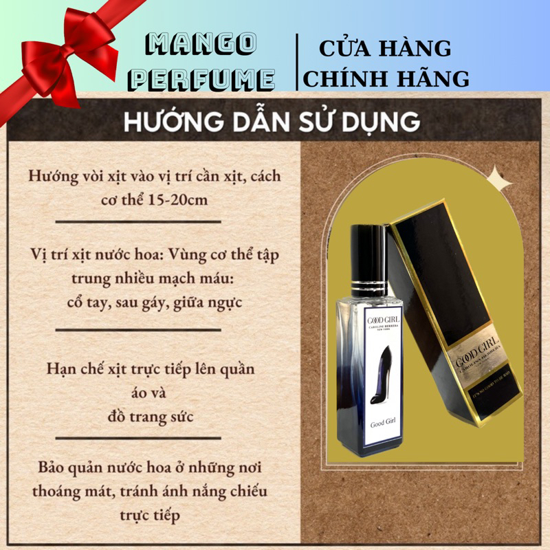 Nước hoa chiết Pháp mini Goodgirl 20ml - Tinh dầu nước hoa chiết Pháp ngọt ngào, nữ tính