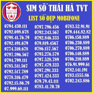 Sim số đẹp mobifone, sim cặp gánh, sim tam hoa, sim số tiến, sim năm sinh giá rẻ