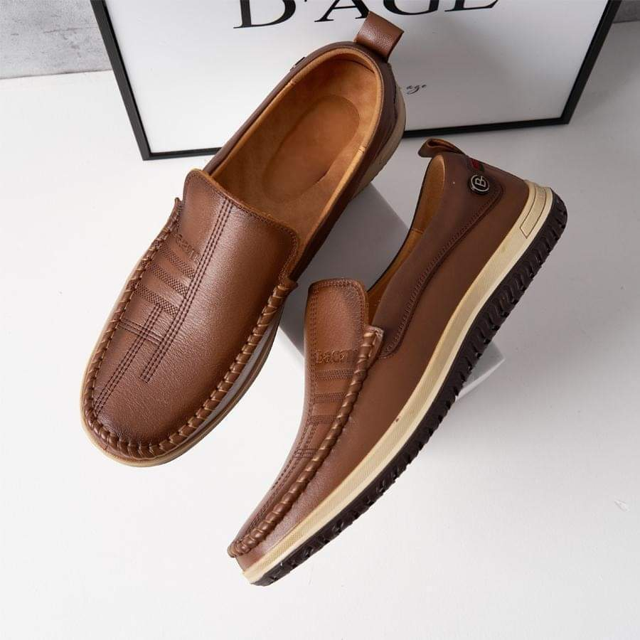 Giày Lười Nam - da bò nguyên tấm, tăng chiều cao 4cm cho nam