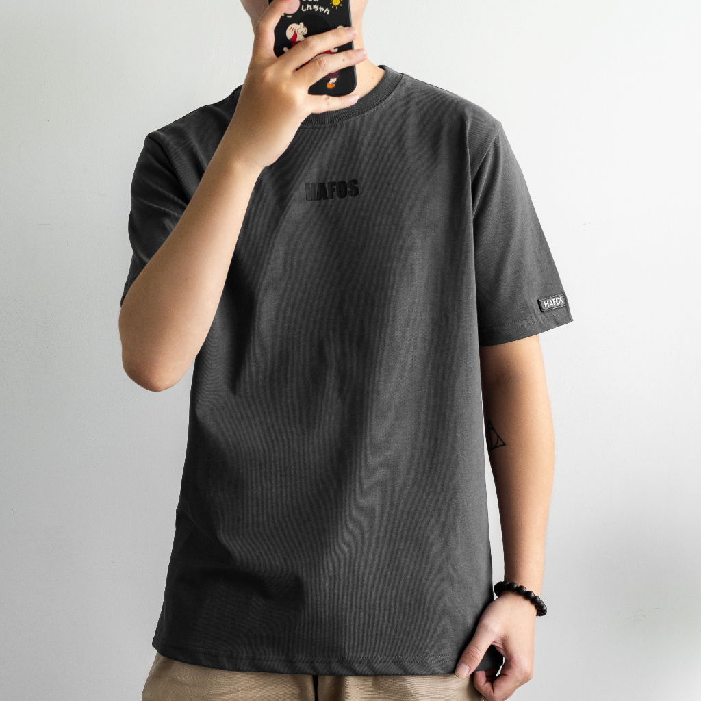 Áo thun unisex HAFOS DEV vải Cotton phom rộng dành nam nữ