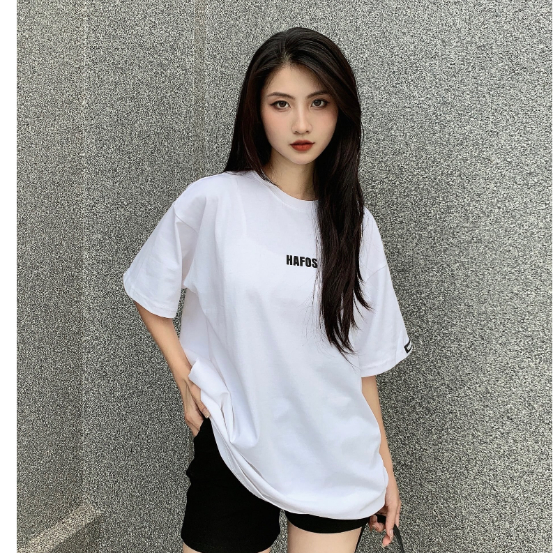 Áo thun unisex HAFOS DEV vải Cotton phom rộng dành nam nữ