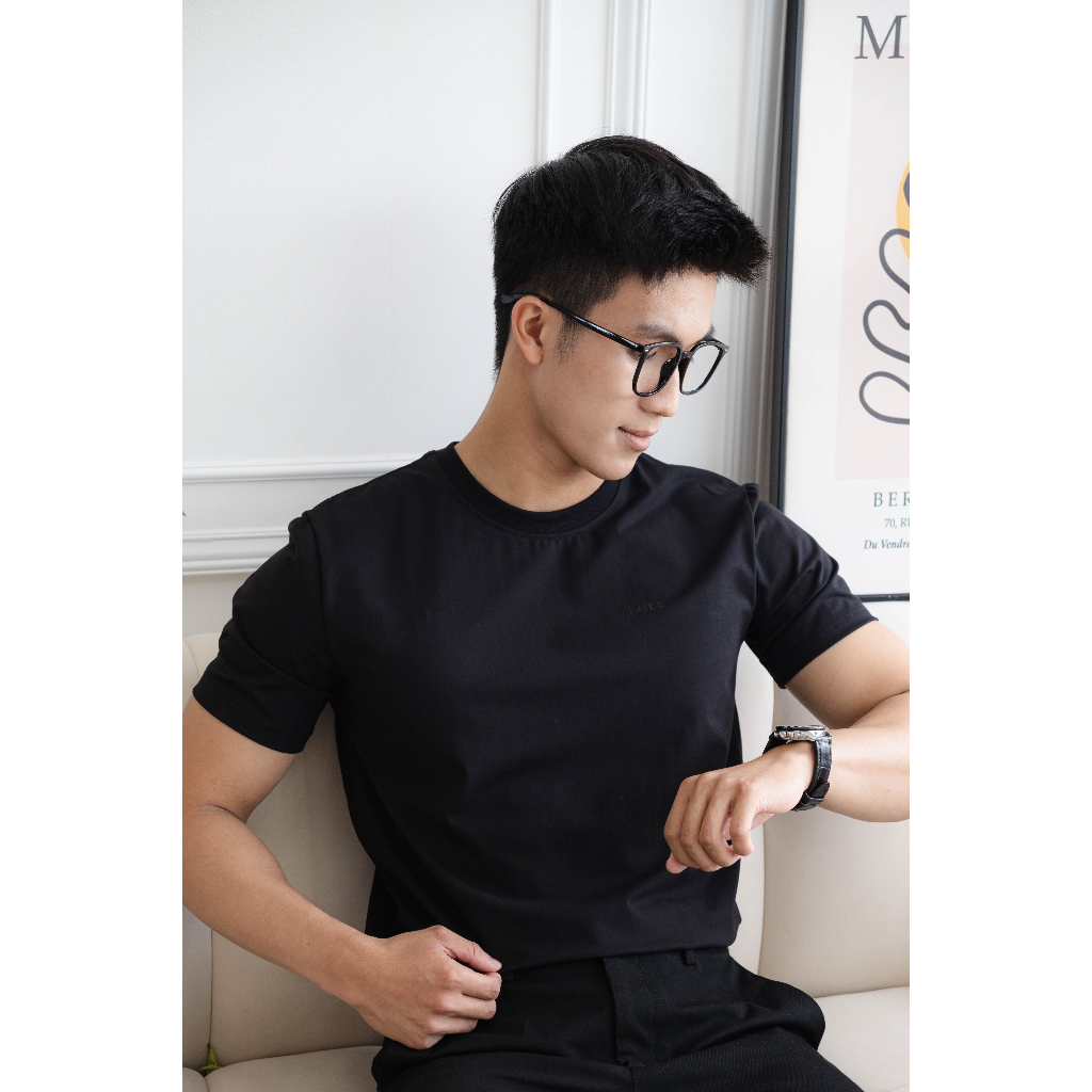 Áo thun nam cổ tròn HAFOS cao cấp, lịch lãm HAFOS