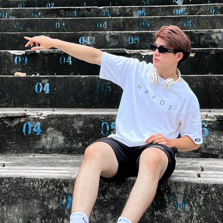 Áo thun unisex HAFOS PREMIUM form rộng, cổ tròn Cotton cho nam nữ