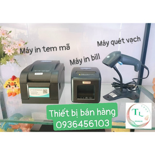 Thiết bị bán hàng cho shop: Máy in tem mã vạch, Máy in hóa đơn, Máy quét mã vạch