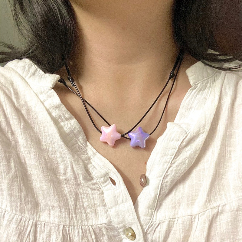 ✩ Vòng cổ dây rút ngôi sao lấp lánh ★ Dây chuyền Ciwu ✿