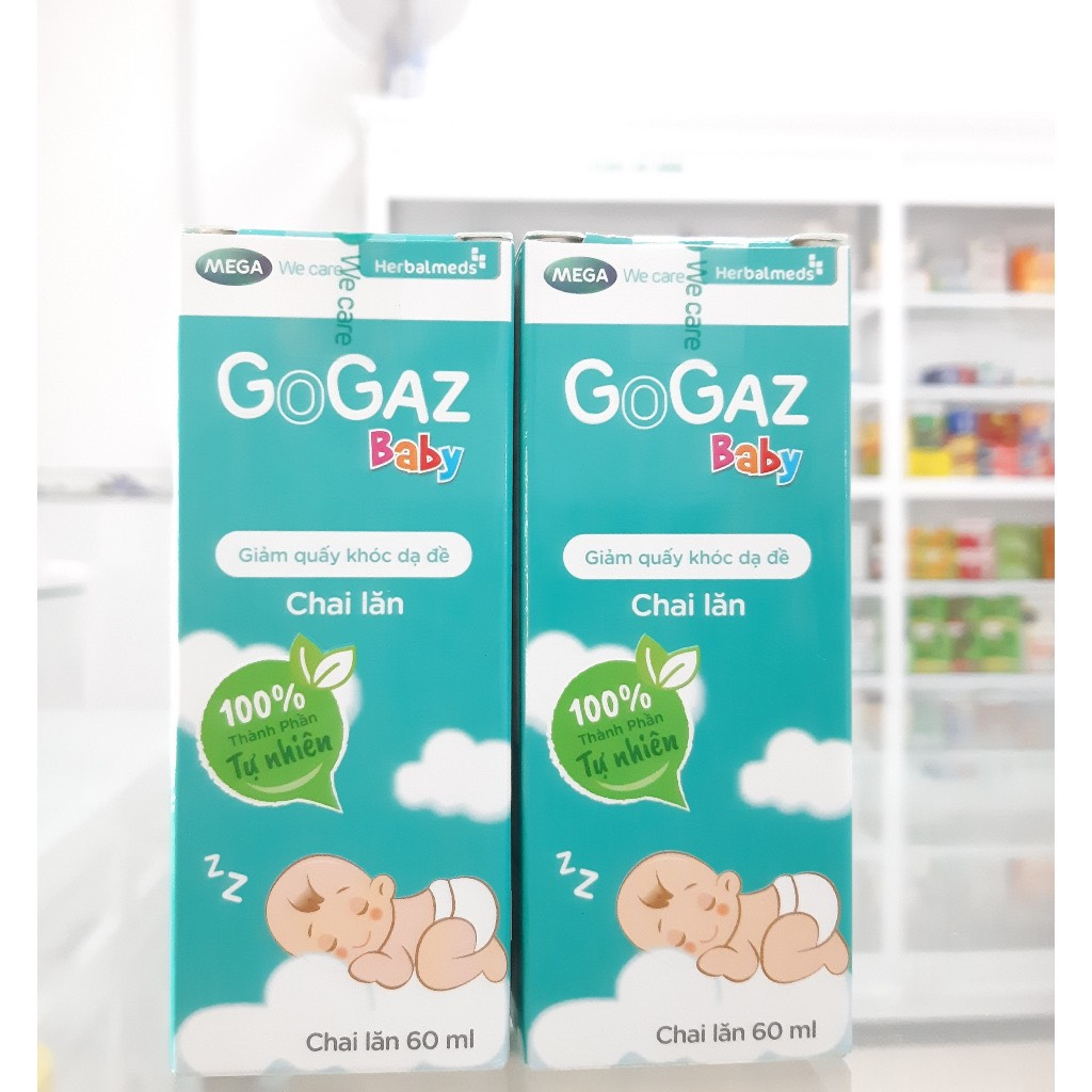 Chai lăn giảm đầy hơi, quấy khóc cho trẻ sơ sinh Mega We Care Gogaz Baby -Chính Hãng