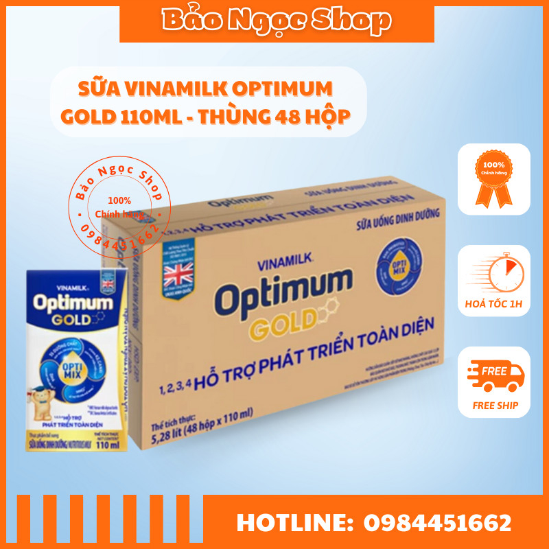 Sữa Bột Pha Sẵn Optimum Gold 110ml  thùng x 48 hộp  date luôn mới